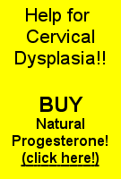 Natural Progesterone help for Cervical Dysplasia